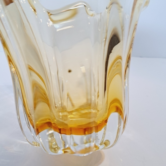 Murano  Amber Glass Flower Bud Vase MCM - Picture 5 of 6